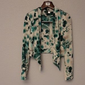 Divided by H&M open front watercolor jacket
